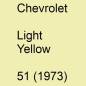 Preview: Chevrolet, Light Yellow, 51 (1973).